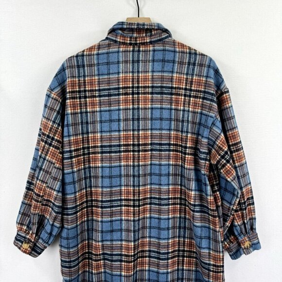 Paper Crane Blue and Brown Plaid Utility Jacket - Picture 9 of 16